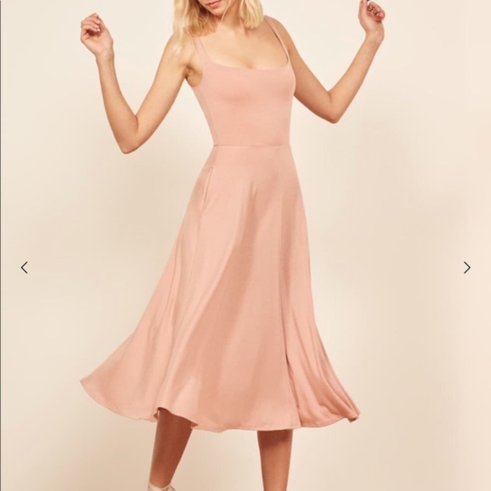 Reformation Pink Mary Dress
